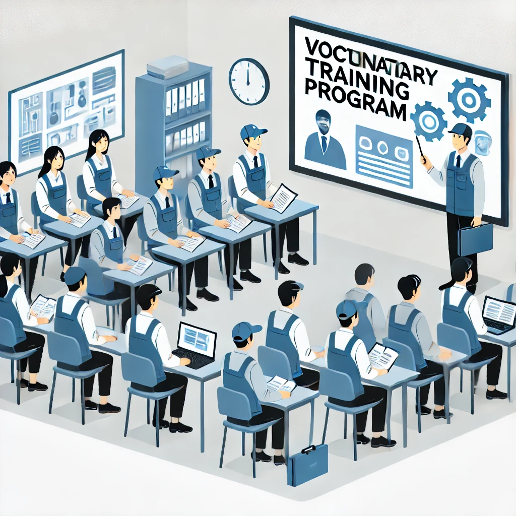 중소기업 직원을 위한 직업훈련 프로그램 진행 장면