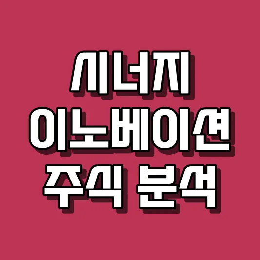 시너지이노베이션 주식 분석