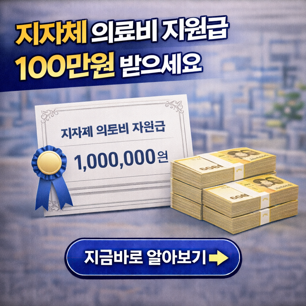 내가 몰랐던 지자체 의료비 지원금 100만원, 여기서 확인하세요