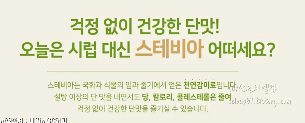 칼로리 당을 줄인 스테비아