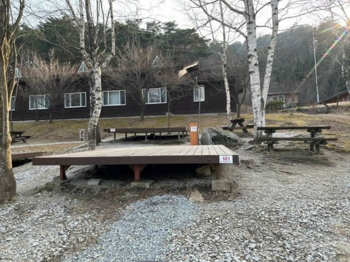 대관령자연휴양림 야외데크