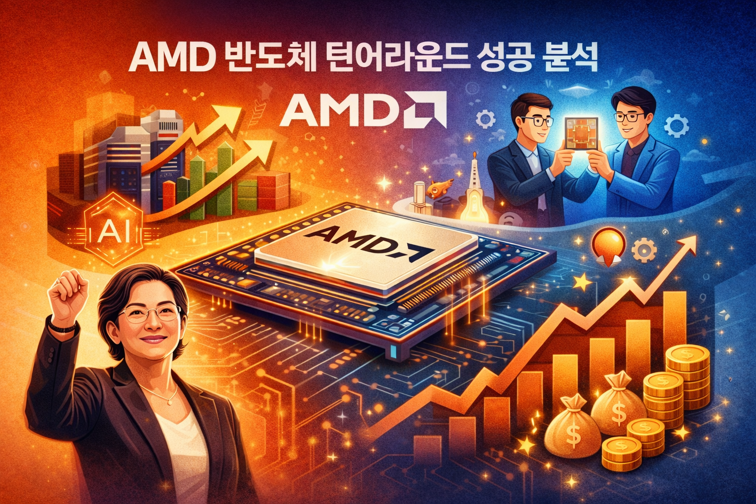 AMD 반도체 턴어라운드 성공 분석 관련 사진