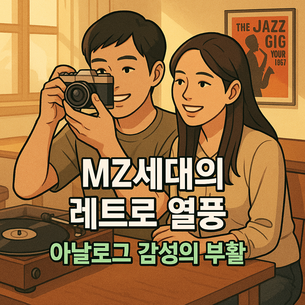 필름 카메라로 추억을 담는 젊은 커플