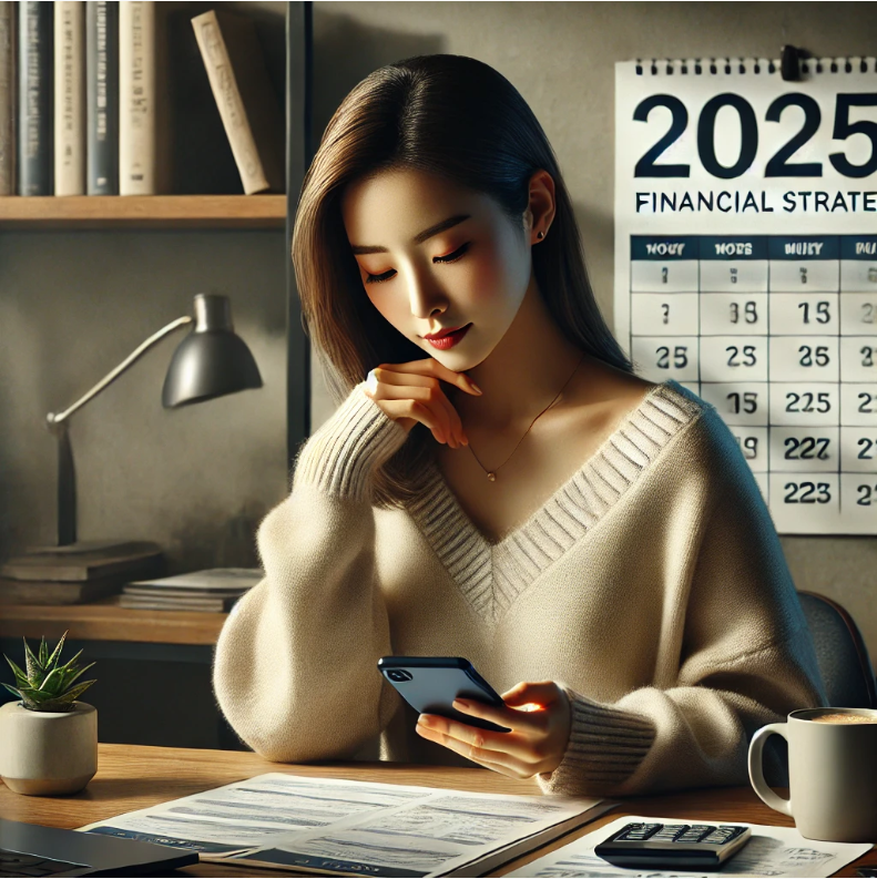 2025년도 RP투자 계획하는 30대 미혼 여성 이미지