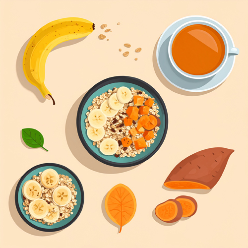 오트밀: 위산을 흡수하고 포만감을 줌.