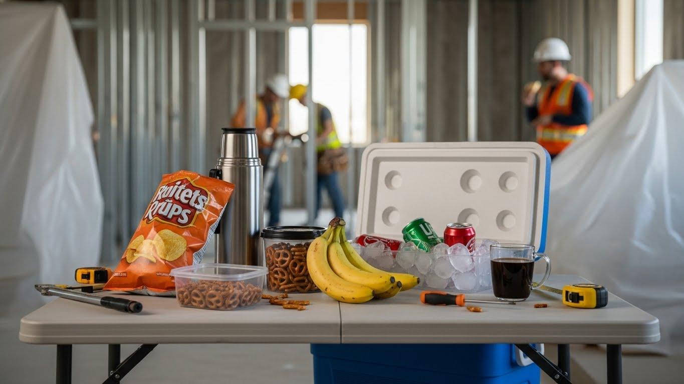 인테리어 공사 간식 준비