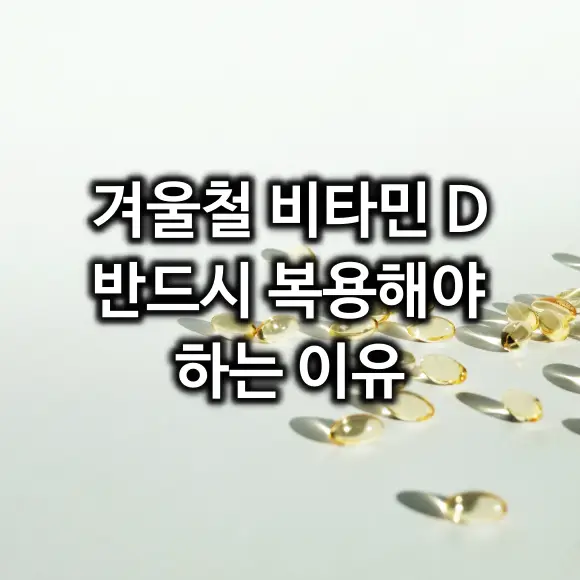 겨울철 비타민 D 영양제 복용해야 하는 이유