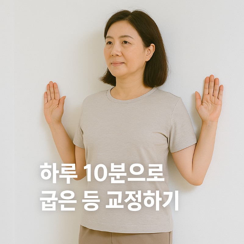 굽은 등 교정하기
