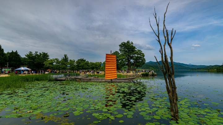 양평 두물머리 호수 이미지