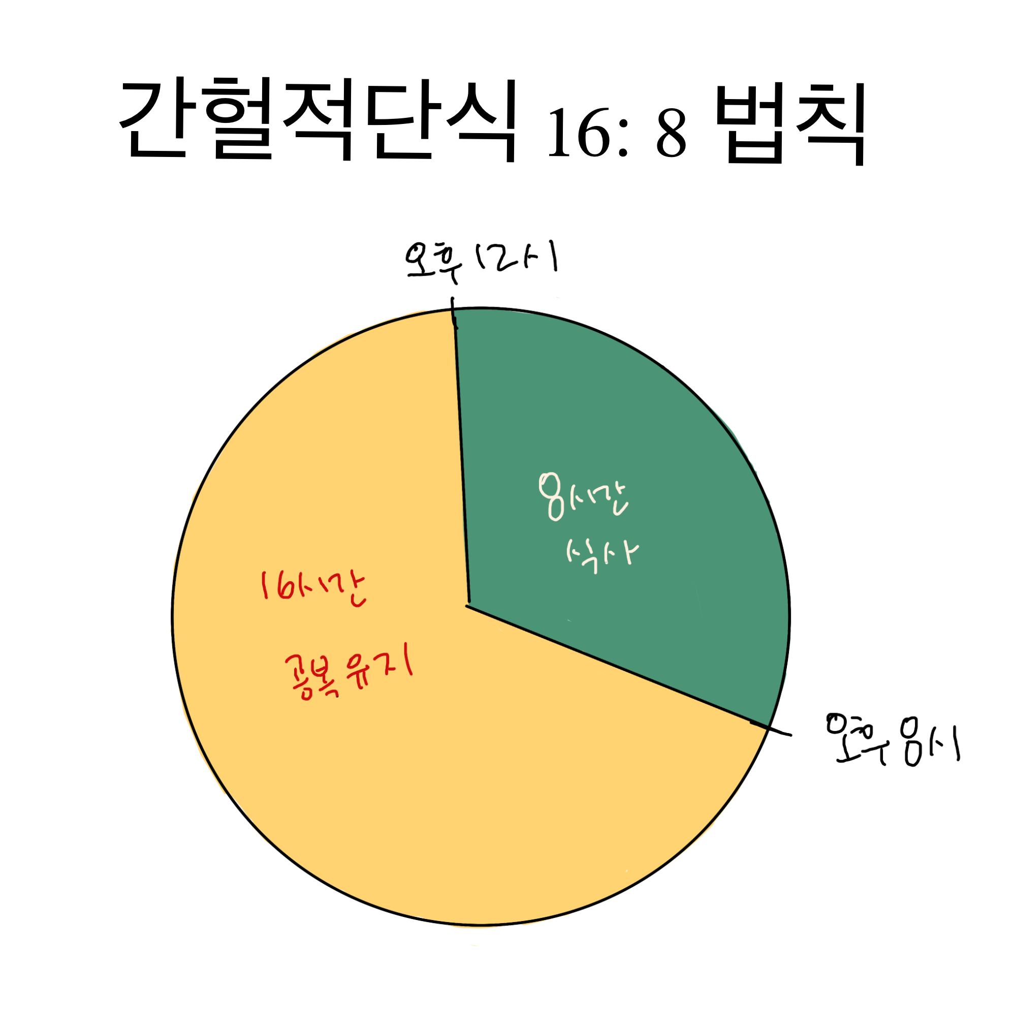 간헐적 단식 16:8 법칙 그림
