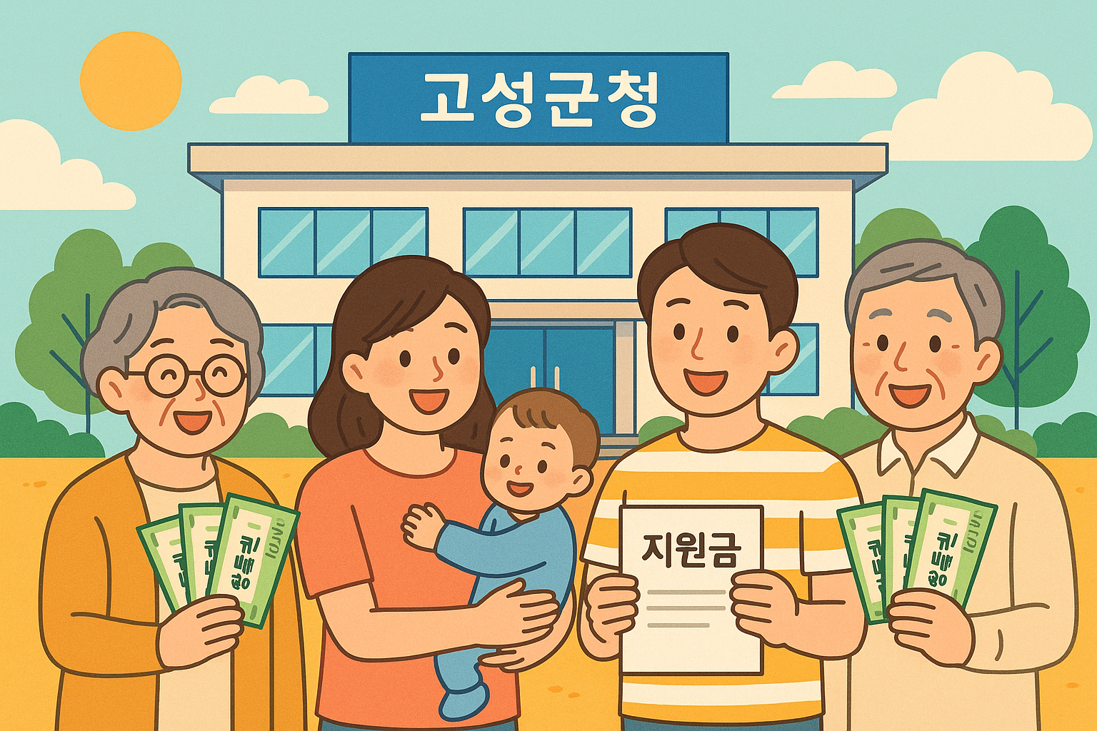 2025년 7월 경상남도 고성군 지원금 총정리 : 민생회복&middot;청년통장&middot;신혼부부 혜택까지