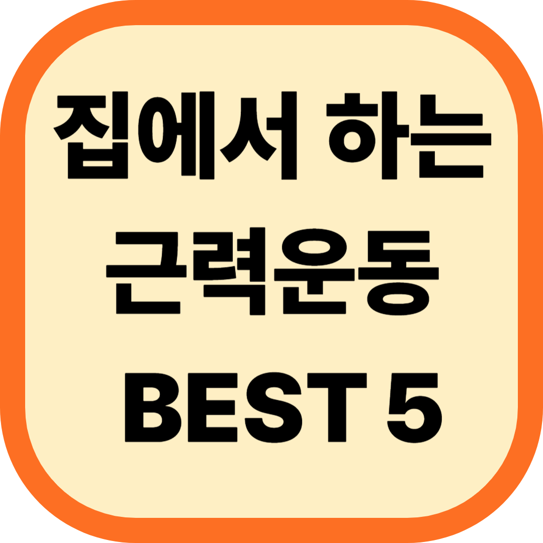 집에서 하는 근력운동 BEST 5