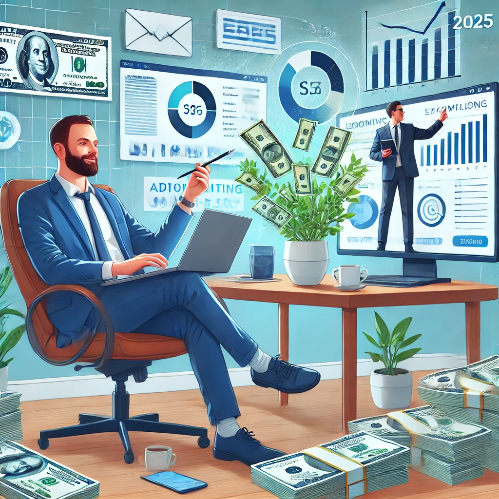 제휴 마케팅으로 수익을 창출하는 원격 근무자의 작업 환경