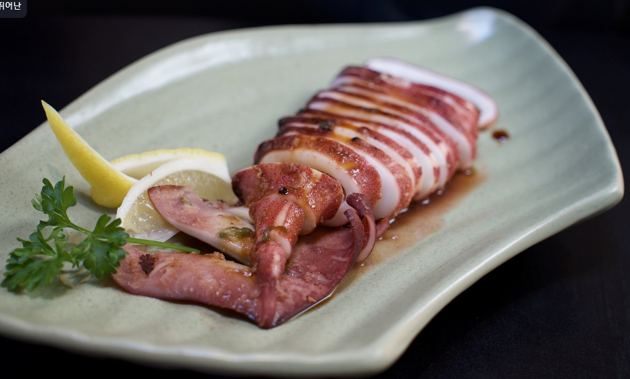 타우린을 함유한 오징어 사진