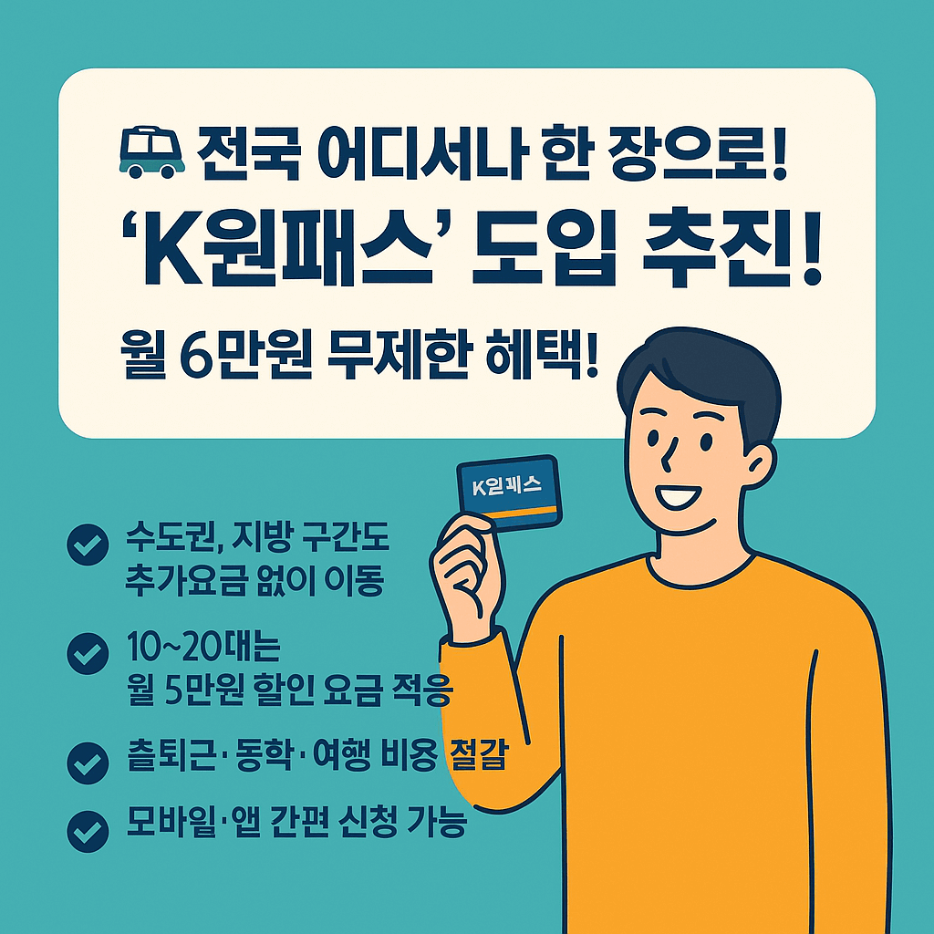 K-원패스 신청방법 및 비교 혜택 총정리! (K패스 차이점)