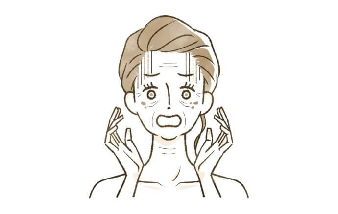 기미를 보고 놀란 중년