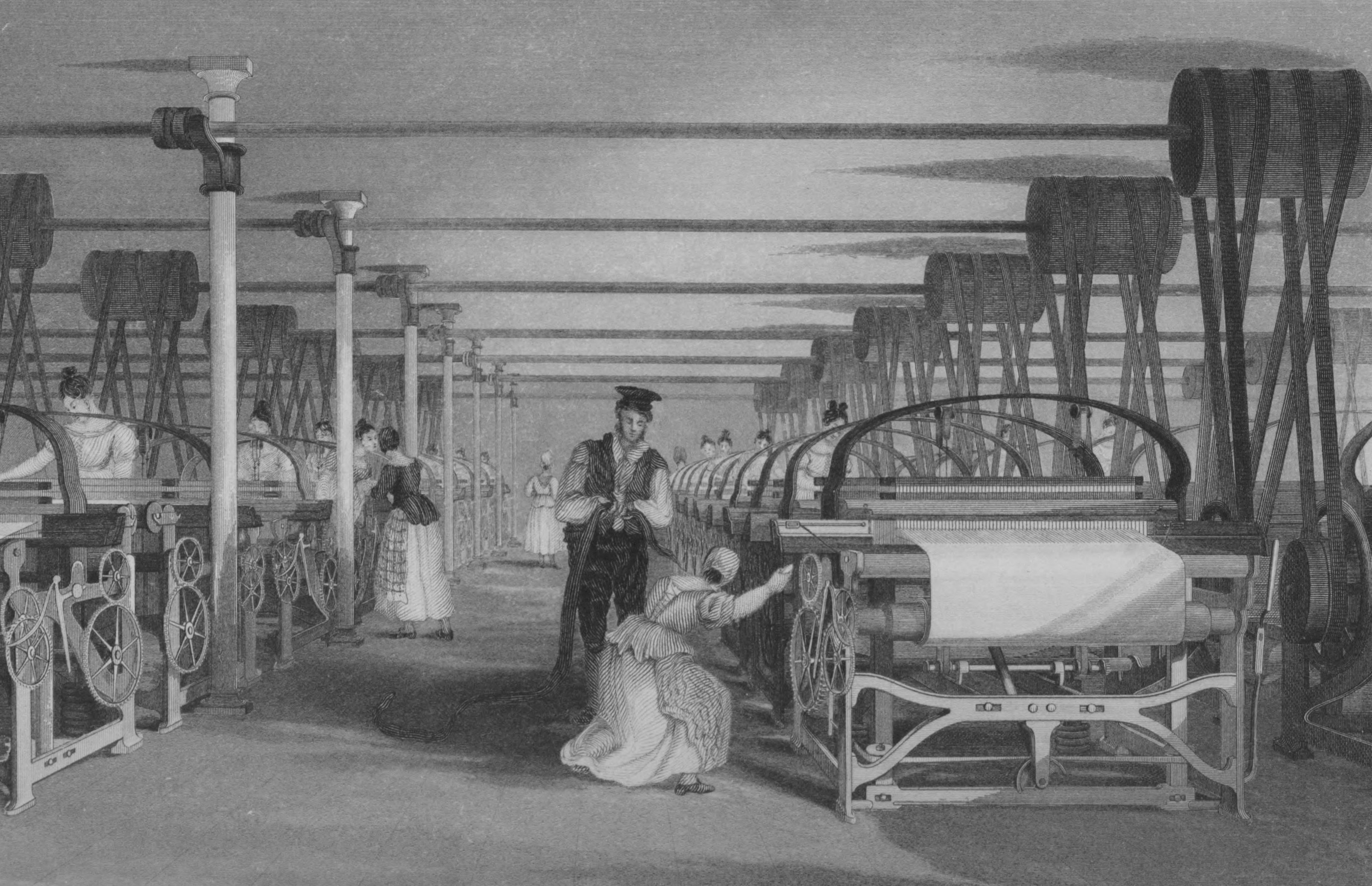 © Illustrator T. Allom, Engraver J. Tingle - History of the cotton manufacture in Great Britain by Sir Edward Baines, Wikipedia