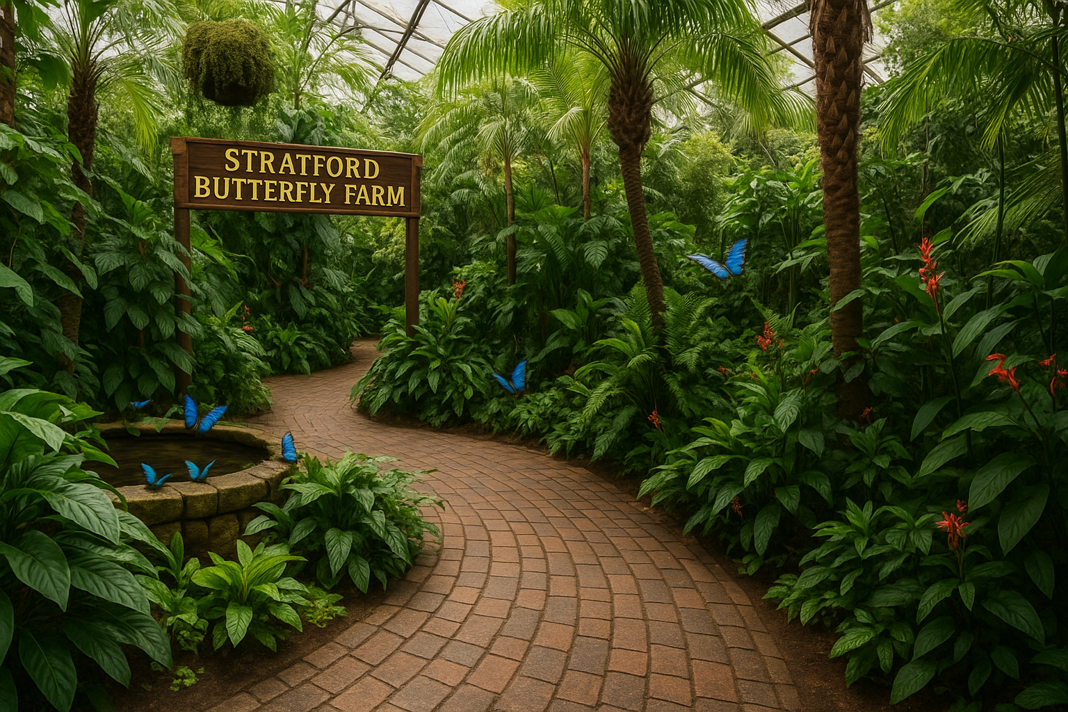 나비 보호에 힘쓰고 있는 영국 나비 농장 사진