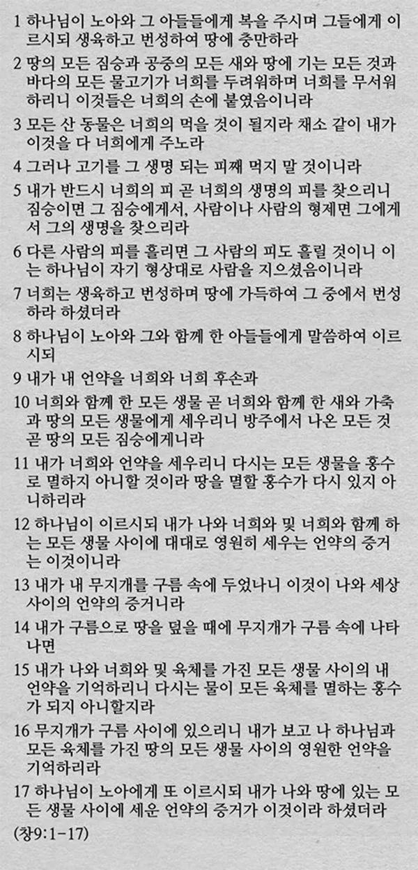 창세기 9장 노아와 하나님의 영원한 언약 약속에 대한 묵상과 기도_2