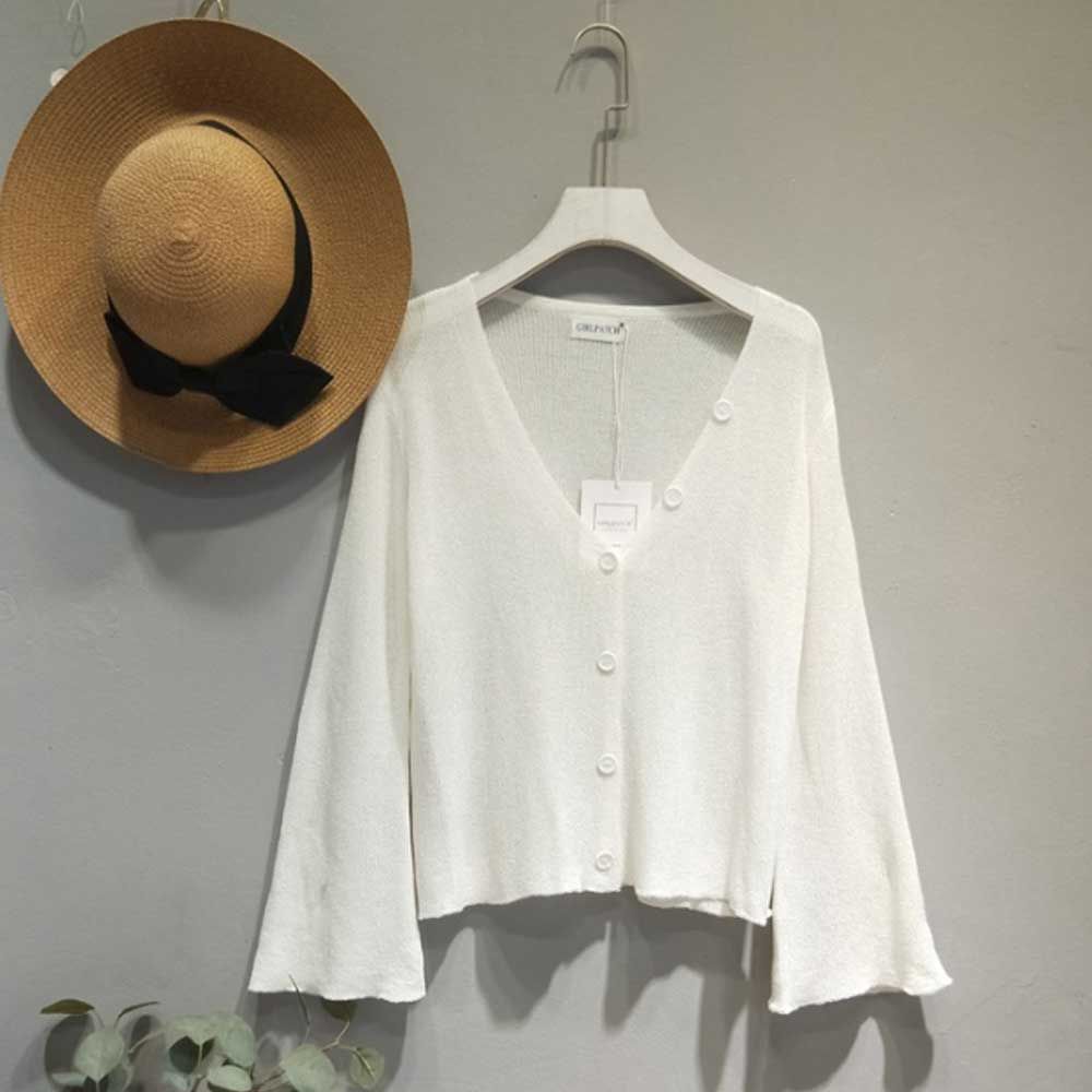 여성 여름 가디건 봄옷 코디 흰색 데일리 캐주얼