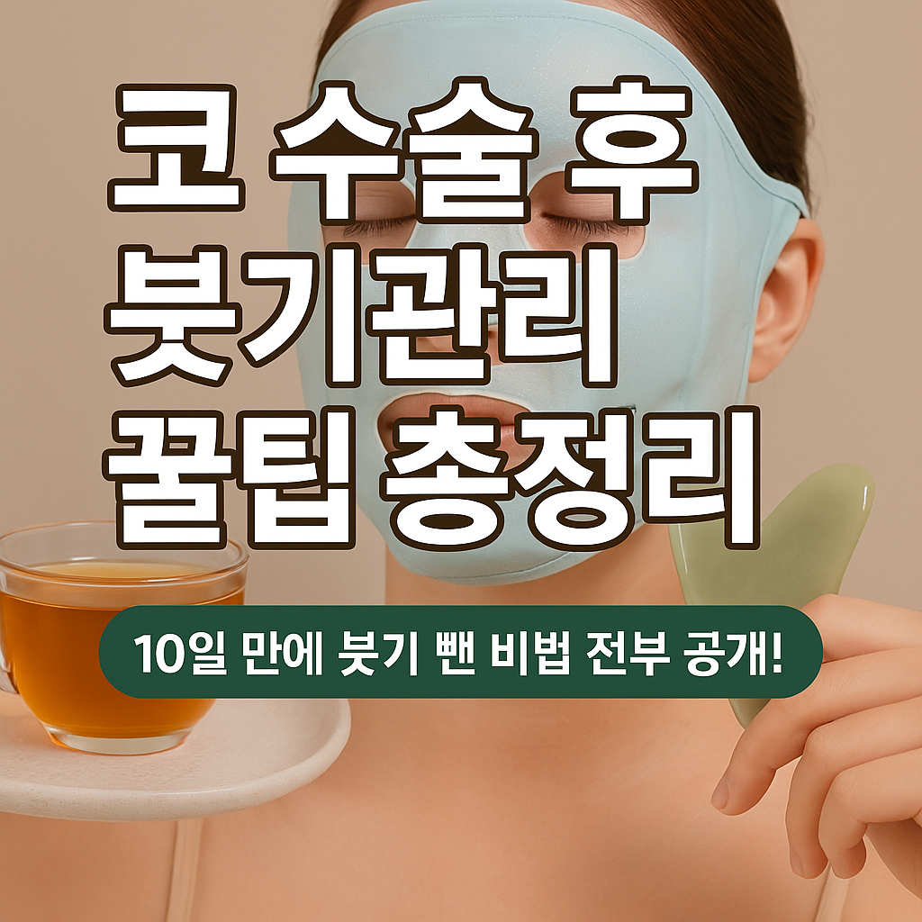 코수술후붓기관리 코성형회복 붓기빨리빼는법 혈액순환촉진 호박티효과 셀프얼굴붓기관리 코수술회복기간 코성형후관리 괄사효과 앞광대붓기제거