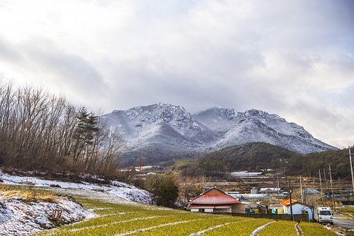 고흥 팔영산 설경 모습