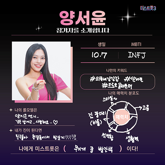 미스터트롯3 참가자 양서윤