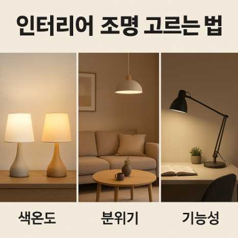 인테리어 조명 고르는 법