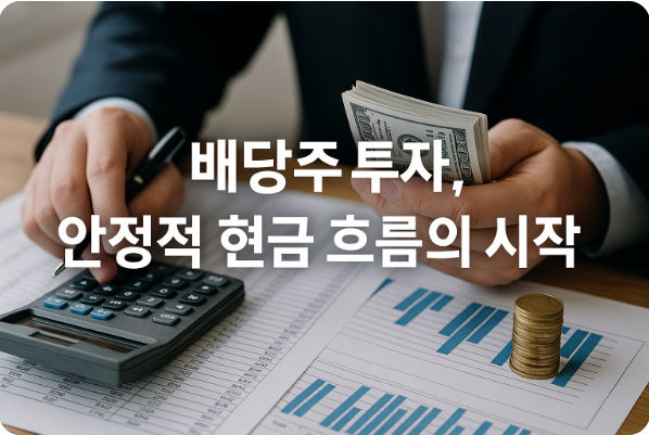 배당주 투자, 안정적 현금 흐름의 시작을 상징하는 이미지