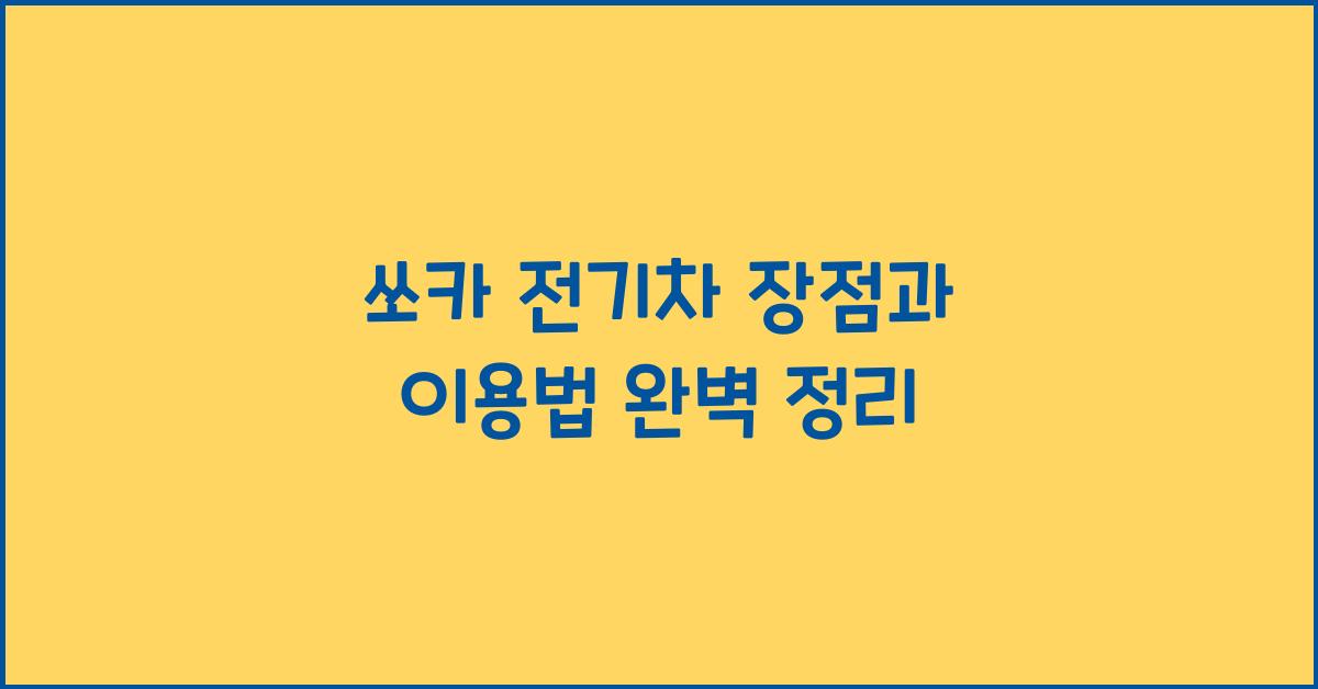 쏘카 전기차