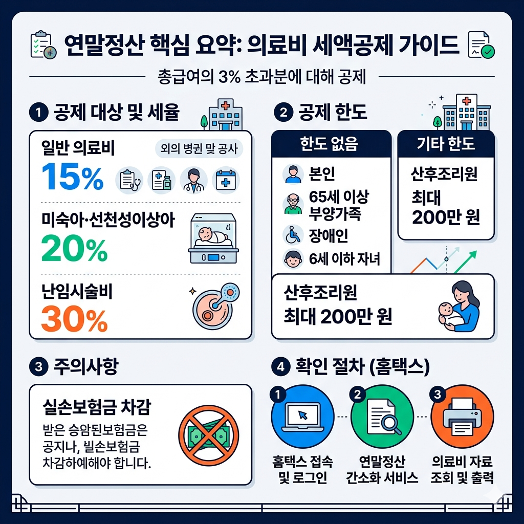 의료비 소득공제 인포그래픽