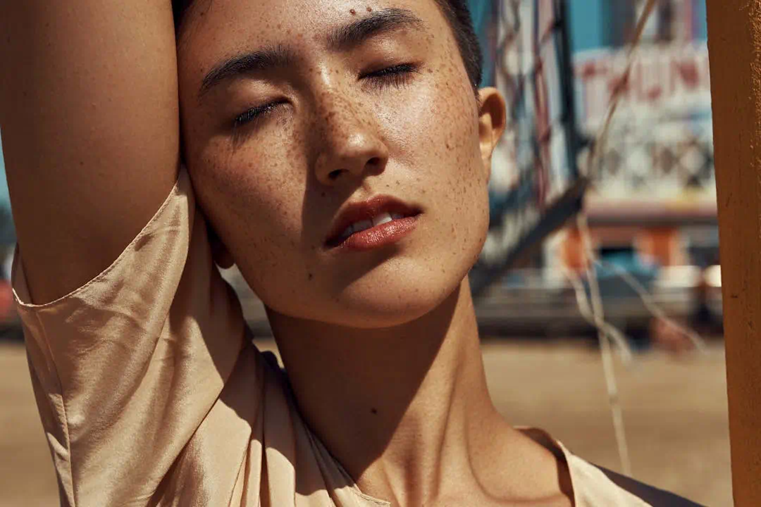 기미 있는 여성의 사진1