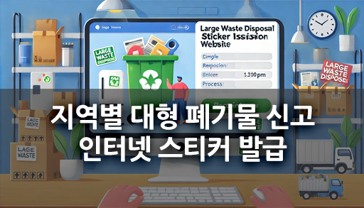 지역별 대형 폐기물 신고 : 인터넷 스티커 발급