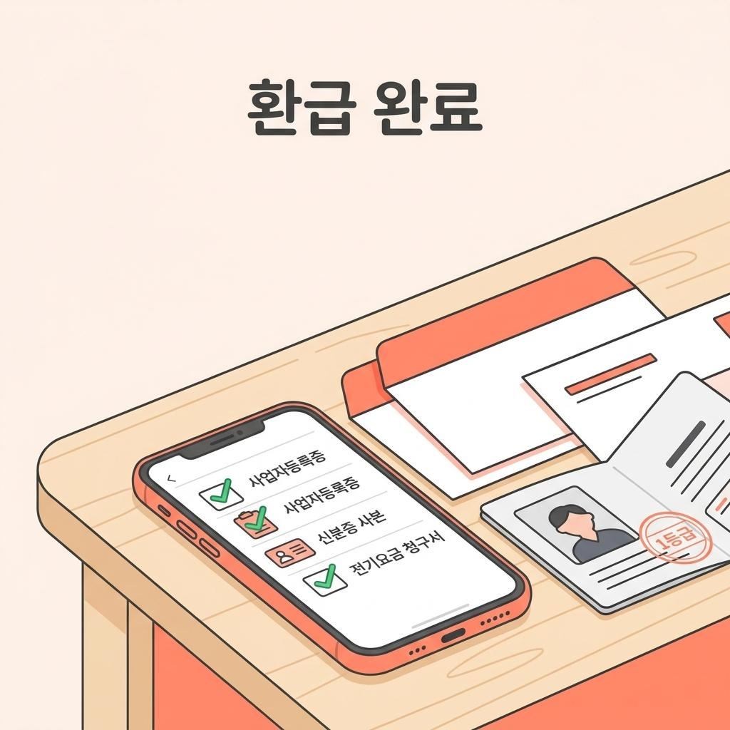 온라인 접수 시스템에 필요한 구비 서류와 필수 촬영 사진 항목들을 체크