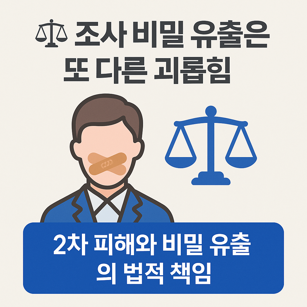 2차 피해와 조사 과정의 비밀 유출 문제