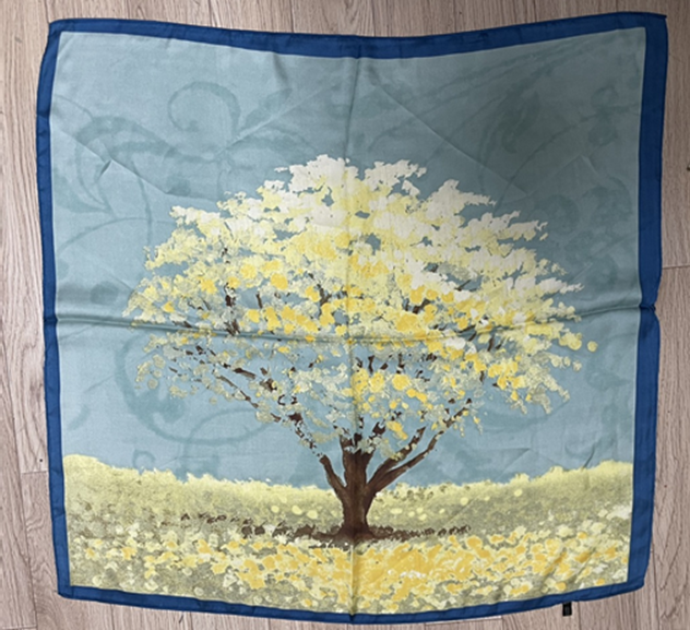 아우한 꽃무늬 스카프