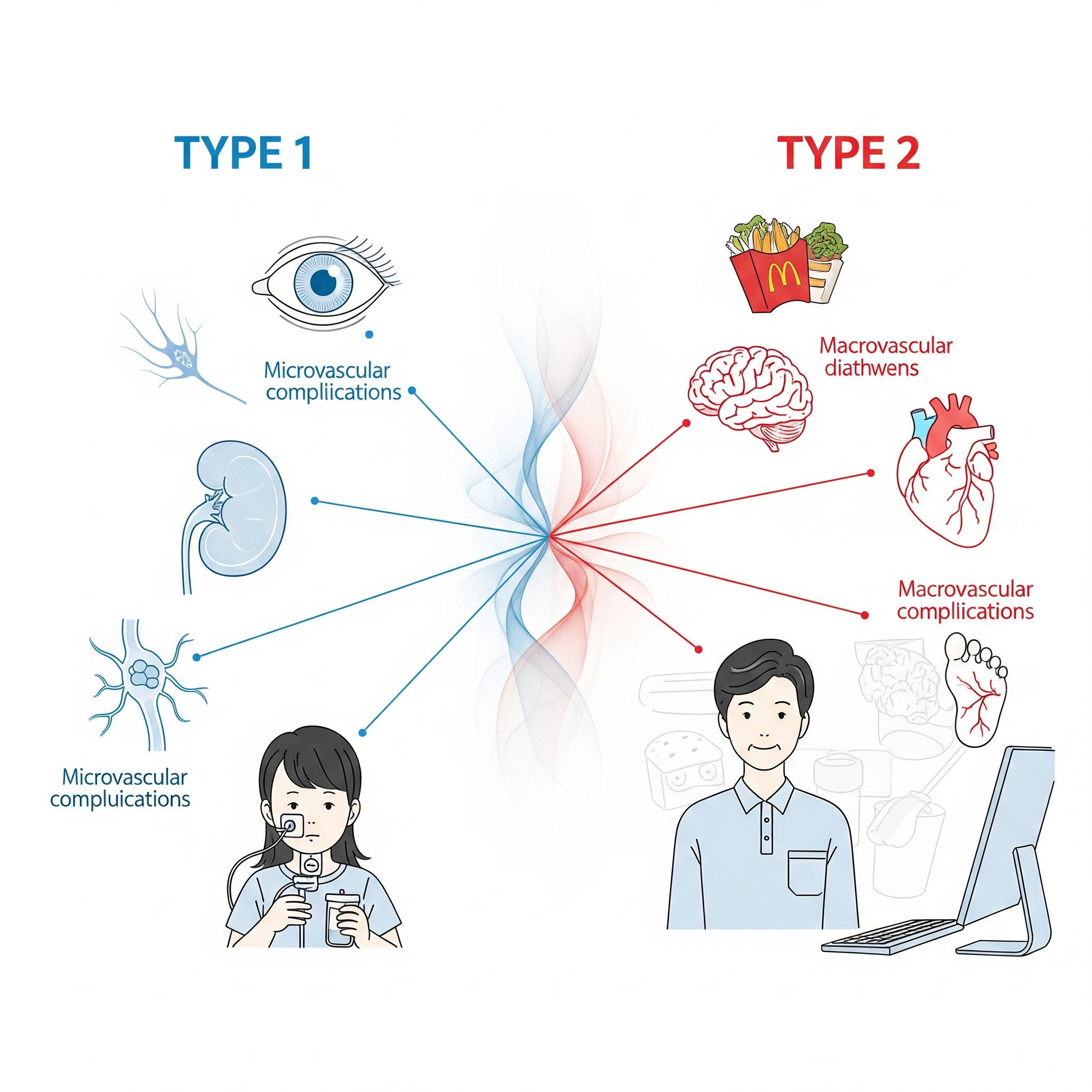 1형과 2형 당신의 위험도