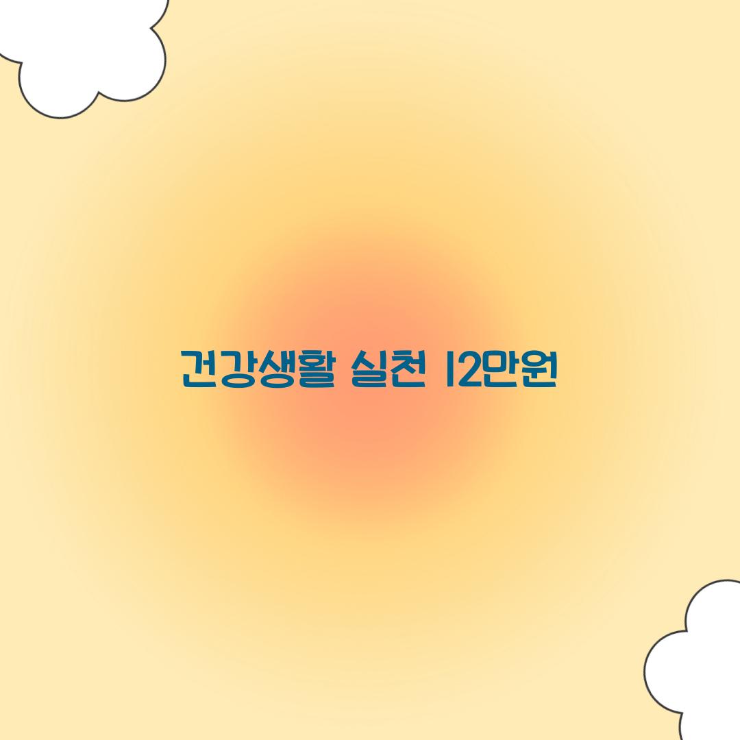 건강생활 실천 12만원