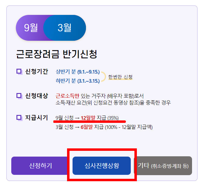 근로장려금 지급일