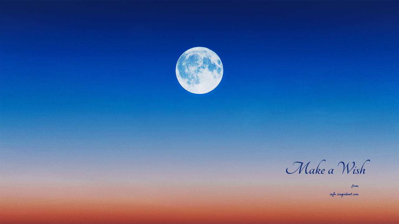 10 보름달과 노을 C - Make a Wish 보름달배경화면