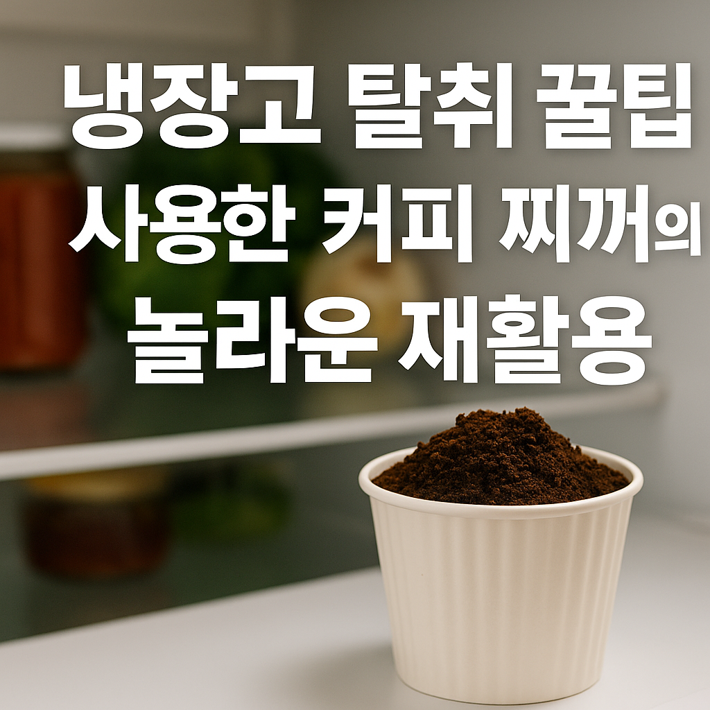 냉장고 탈취 꿀팁 사용한 커피 찌꺼기의 놀라운 재활용