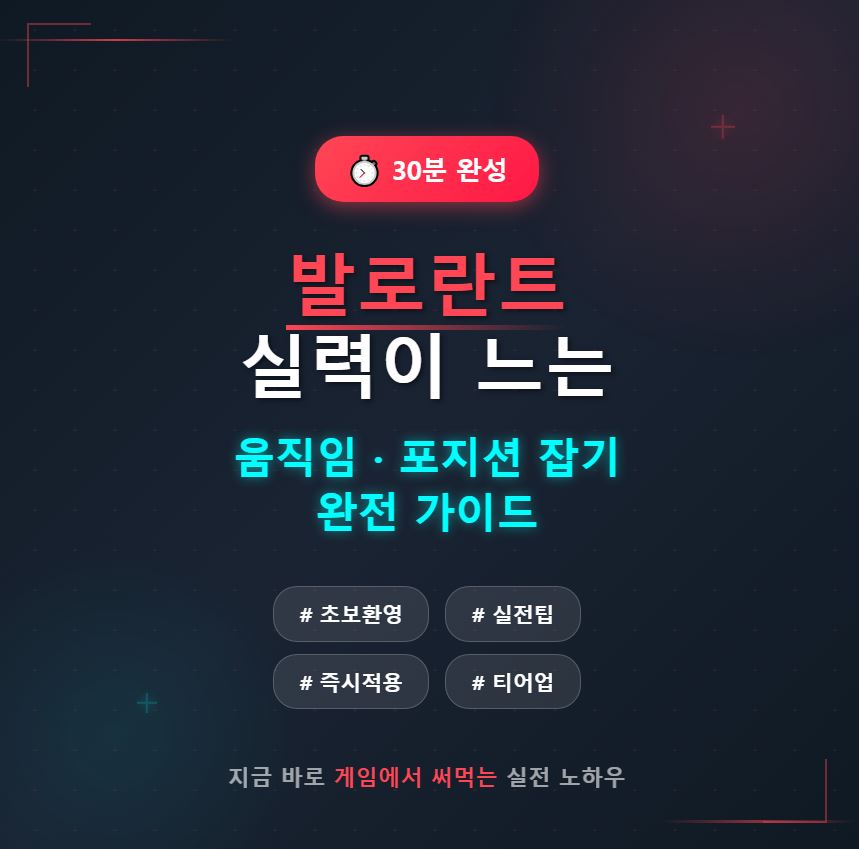 30분 만에 실력이 느는 발로란트 움직임·포지션 잡기 완전 가이드