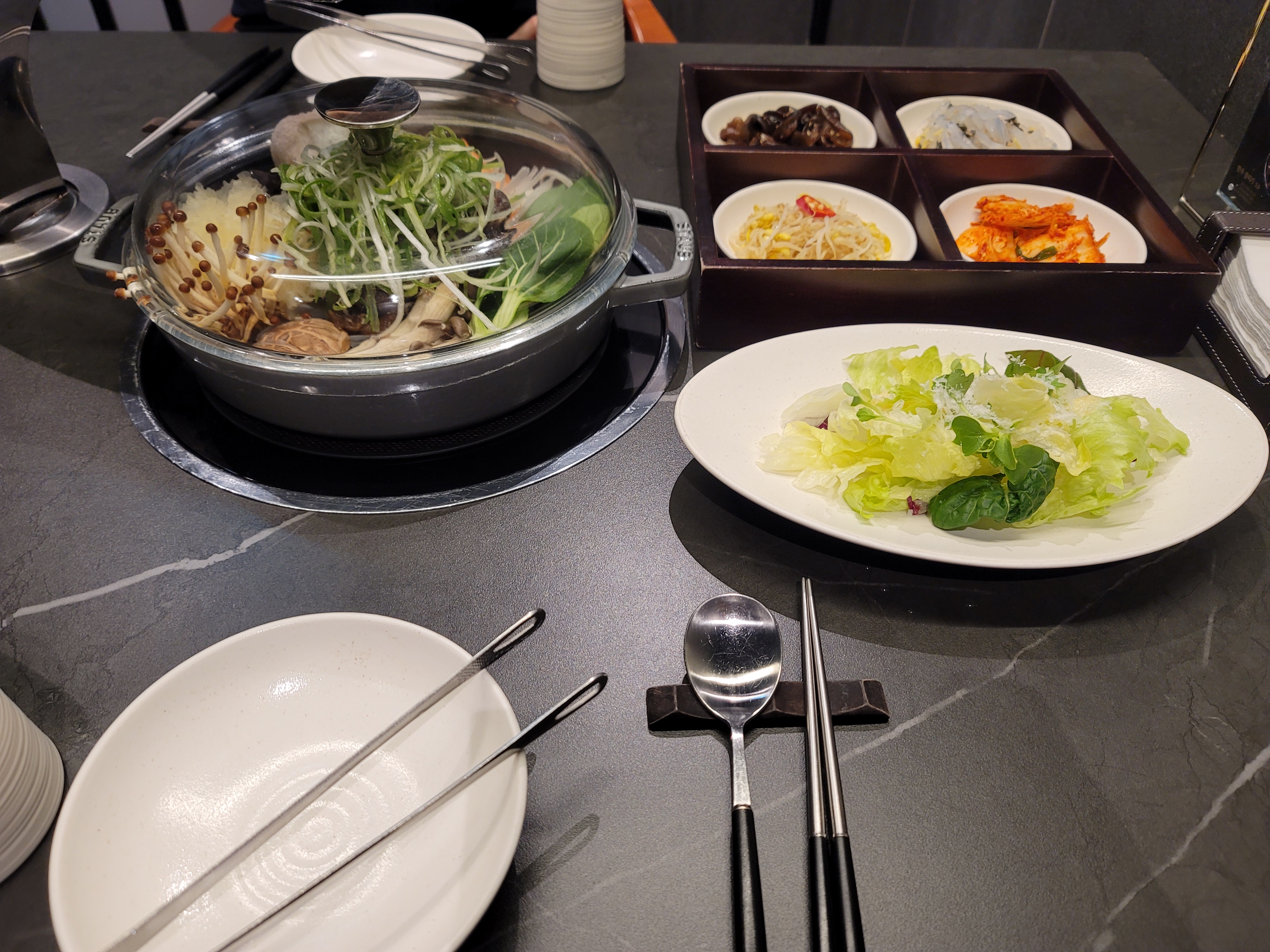 고청담 여의도점 런치메뉴 한우샤브샤브 전골세트