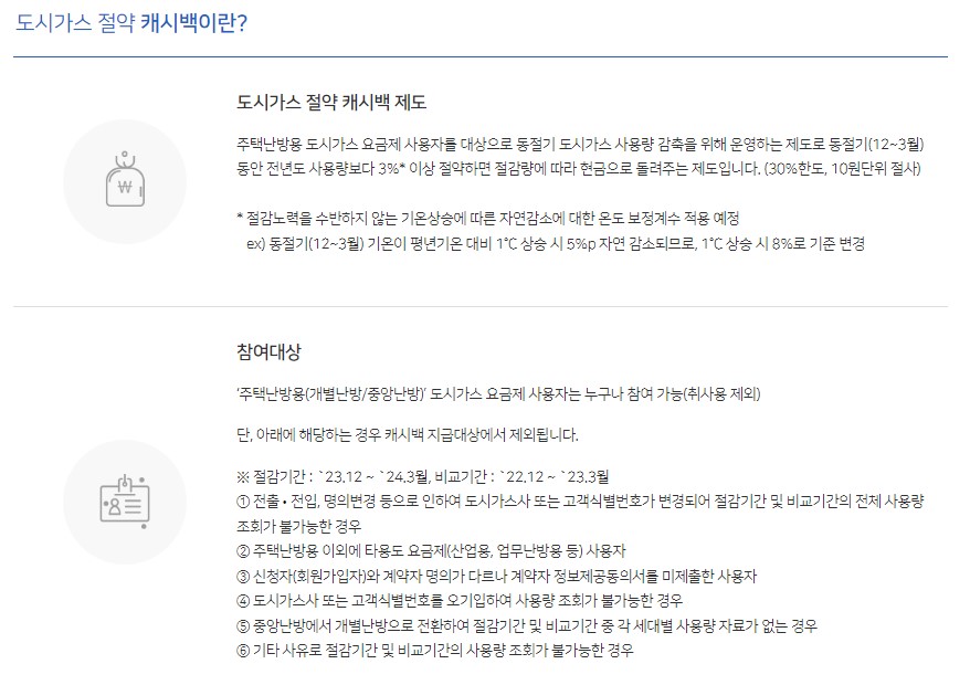 도시가스 절약 캐시백