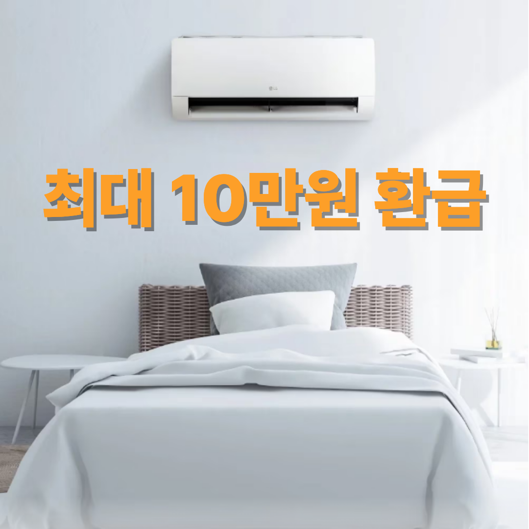 "최대 10만원 환급"이라는 문구가 적힌, 2026년 한전 고효율 가전제품 구매비용 지원사업 대상 조회 및 신청 방법