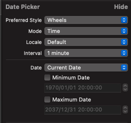 datepicker inspector