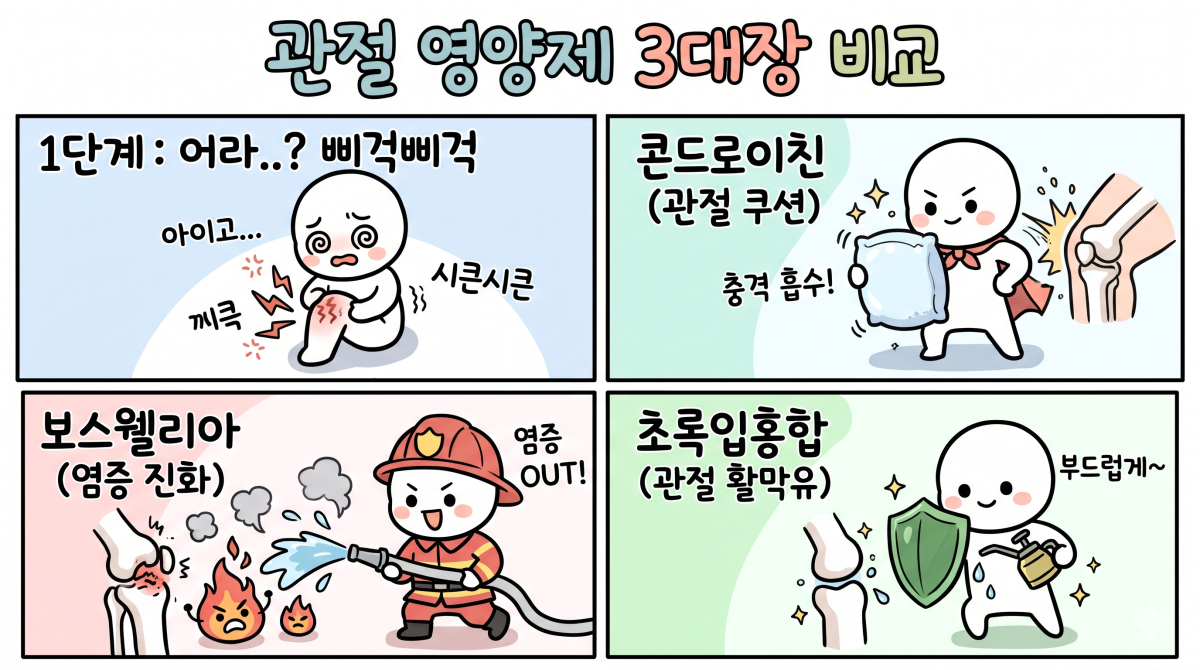 3대 관절 영양제 핵심 요약