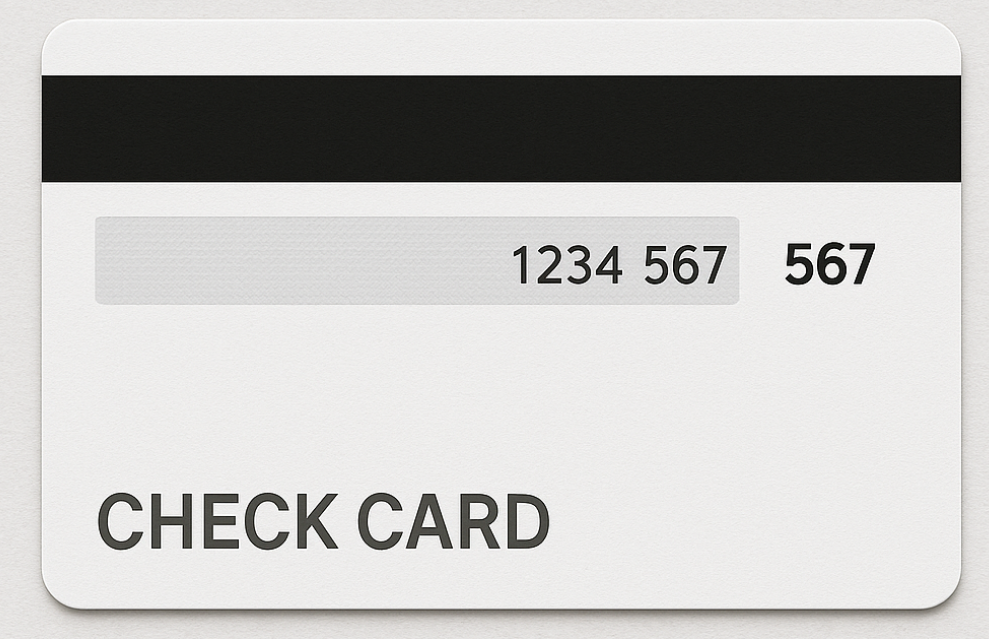 체크카드 cvc 번호 조회하는 방법
