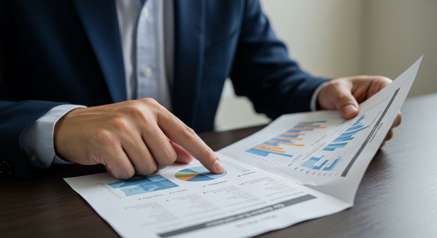 수익 분석하는 사람의 모습