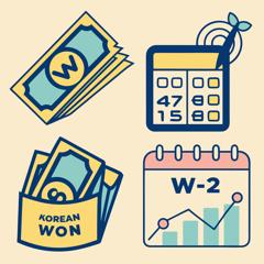 세금을 연상케하는 아이콘